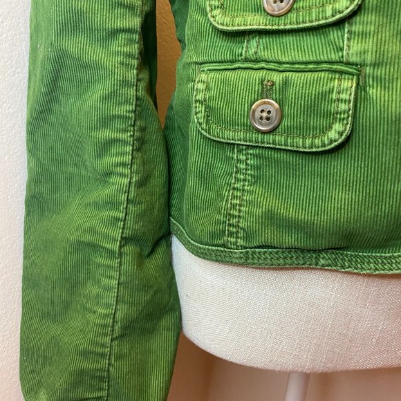 Ann Taylor Loft Womens Green Long Sleeves Corduroy Casual Jacket Size 8 - Picture 9 of 11